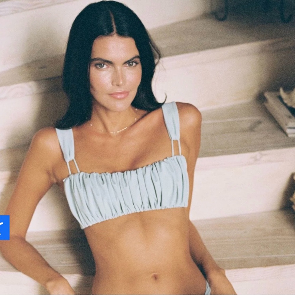 Montce Powder Blue Victoria Bikini Top S
